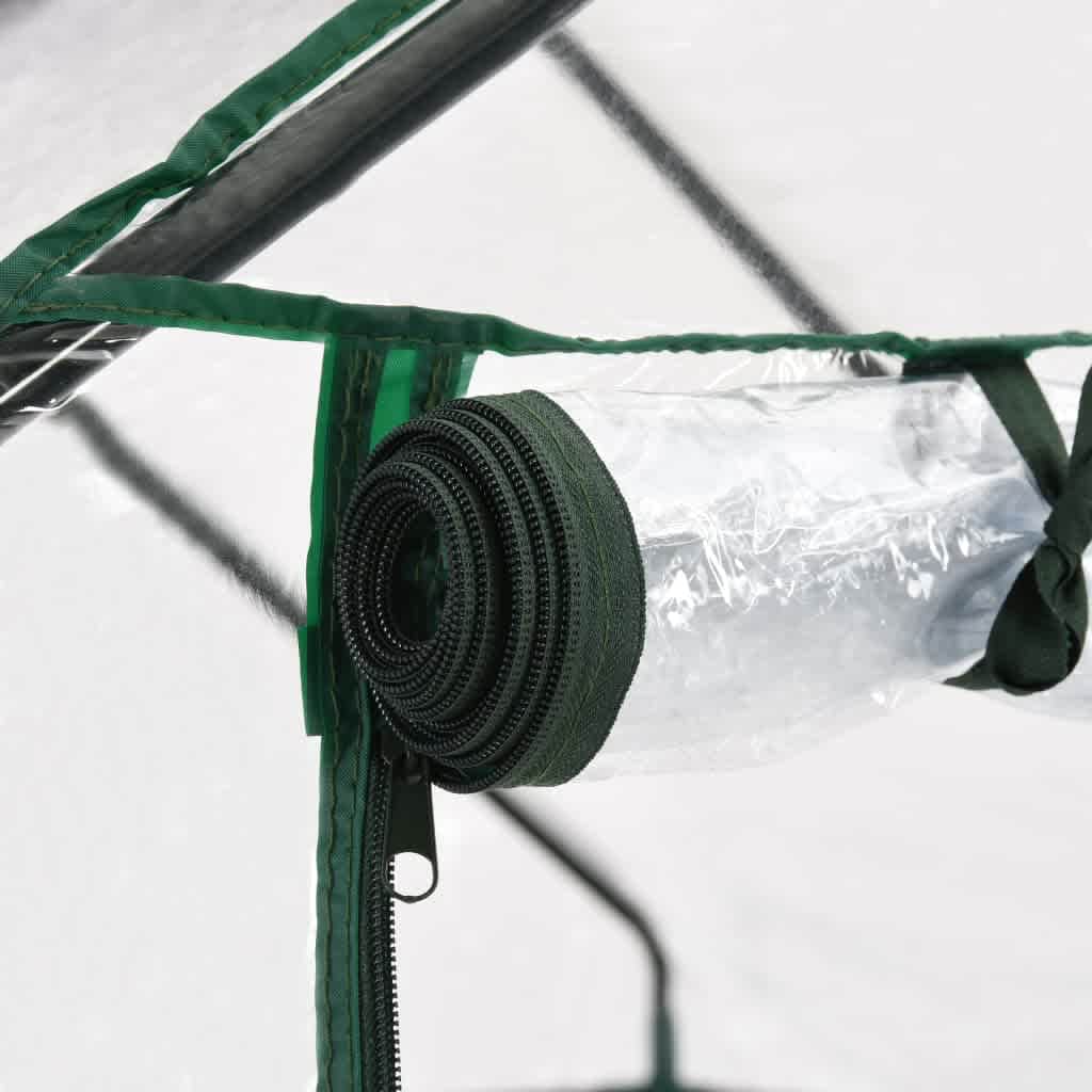 Foliengewächshaus 143×143×195 cm mit 8 Regalen – Garten Gewächszelt für Pflanzen