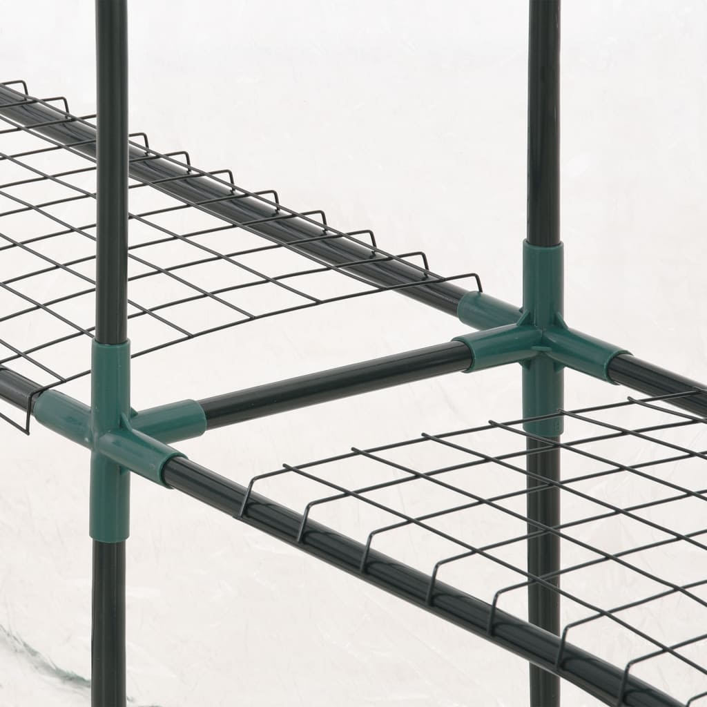 Foliengewächshaus 143×143×195 cm mit 8 Regalen – Garten Gewächszelt für Pflanzen